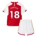 Arsenal Takehiro Tomiyasu #18 Hjemmedraktsett Barn 2023-24 Korte ermer (+ Korte bukser)